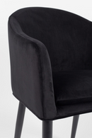 Black Velvet Dining Armchair | DF Catelyn | Oroatrade.com