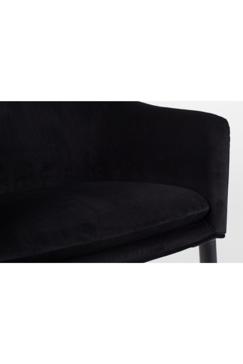 Black Velvet Dining Armchair | DF Catelyn | Oroatrade.com