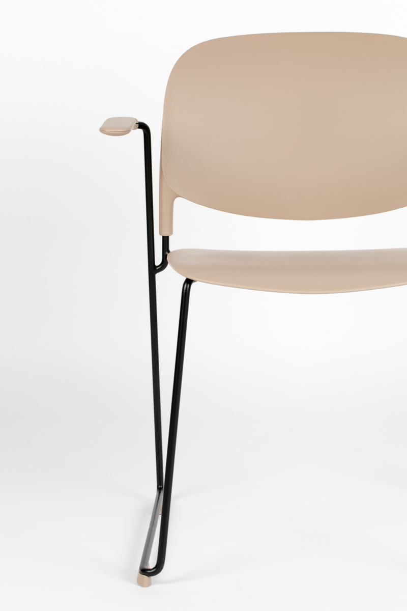 Beige Dining Chairs With Arms (4) | DF Stacks | Dutchfurniture.com