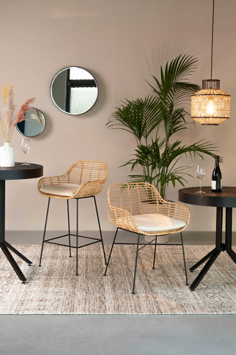 Natural Rattan Dining Armchairs (2) | DF Tiger | Dutchfurniture.com