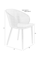 Curved Dining Chairs (2) | DF Hadid | Dutchfurniture.com