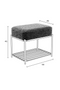 Rectangular Cushioned Stool | DF Milou | Dutchfurniture.com