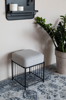 Metal Framed Square Stool | DF Milou | Dutchfurniture.com