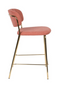 Gold Pink Upholstered Counter Stools (2) | DF Jolien | DutchFurniture.com