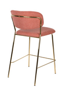Gold Pink Upholstered Counter Stools (2) | DF Jolien | DutchFurniture.com