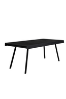 Black Lacquered Teak Dining Table | DF Suri | Oroatrade.com