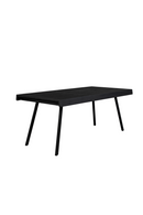 Black Lacquered Teak Dining Table | DF Suri | Oroatrade.com