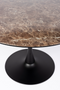 Brown Marble Pedestal Dining Table | DF Maru | Dutchfurniture.com