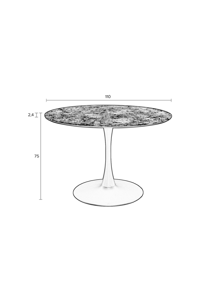 Brown Pedestal Dining Table | DF Maru | Dutchfurniture.com