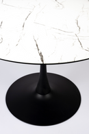 Marble Finish Pedestal Dining Table | DF Maru | Oroatrade.com