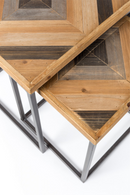 Wood Inlay Nesting Side Tables | DF Joy | Oroatrade.com