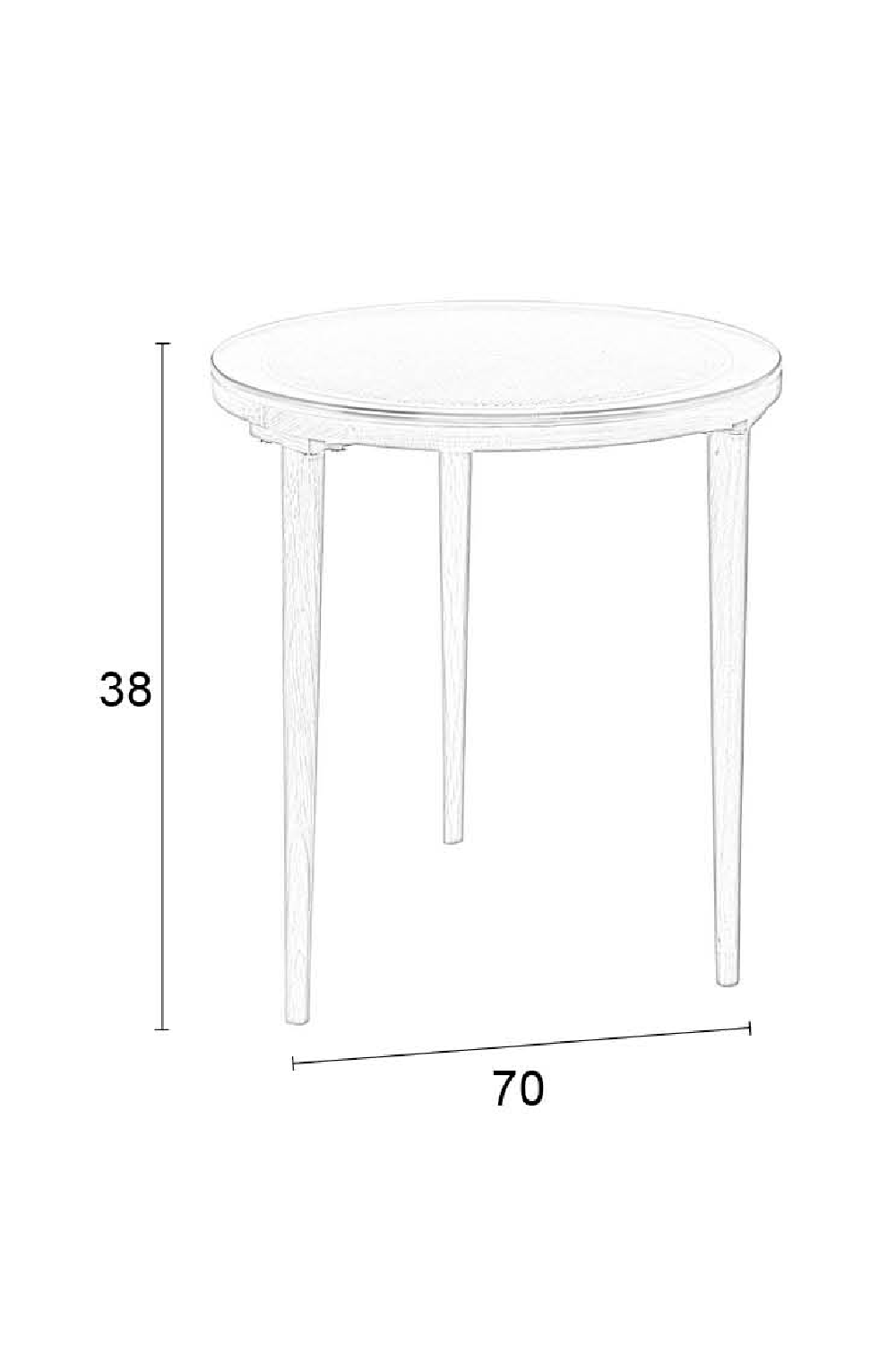 Natural Rattan Modern Side Table | DF Haru | Dutchfurniture.com