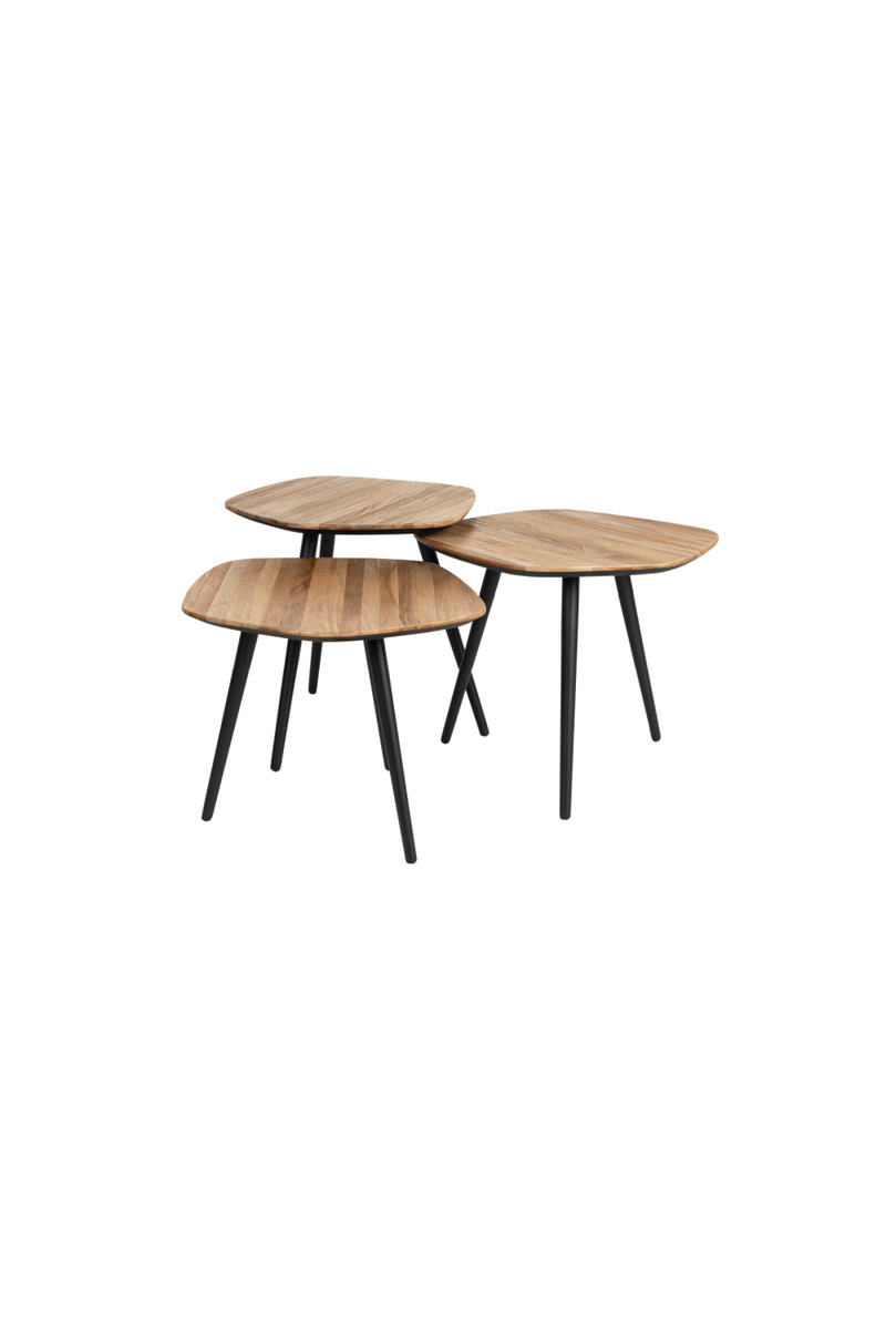 Teak Modern Coffee Table Set (3) | DF Cuties | Dutchfurniture.com