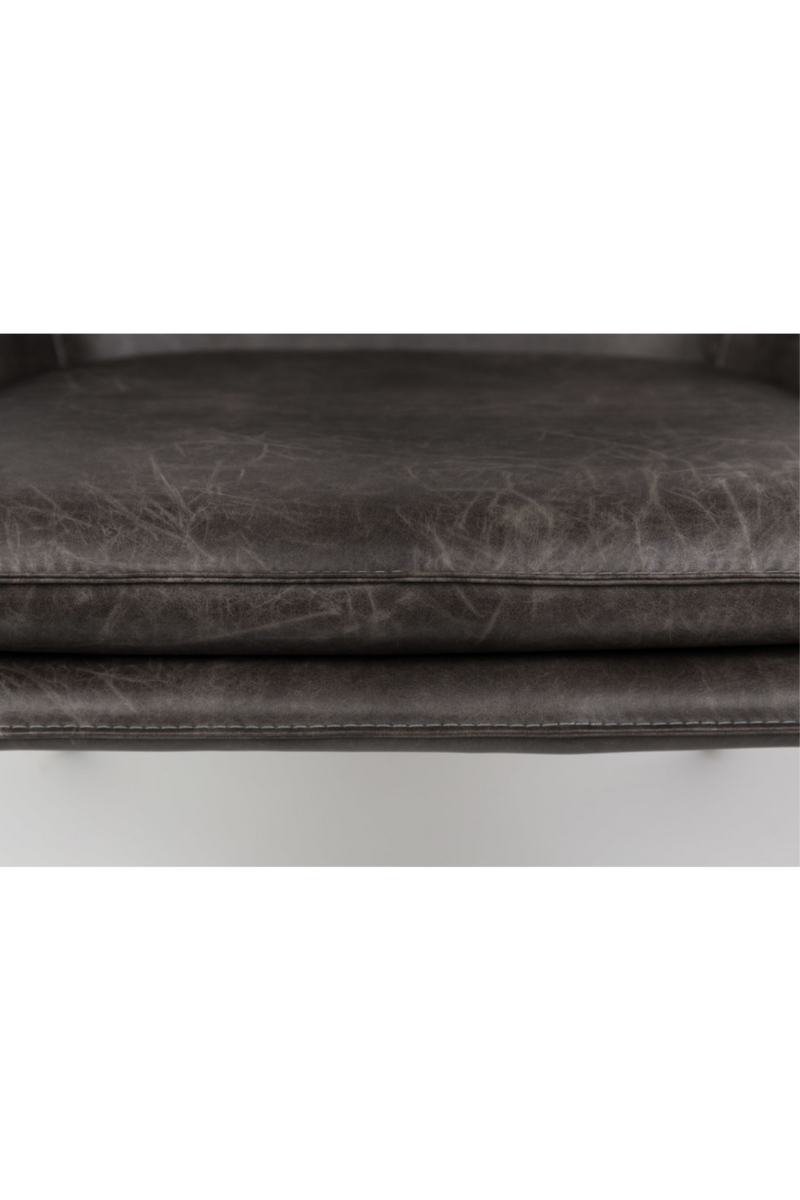 Gray Leather Accent Chair | DF Bon | DutchFurniture.com