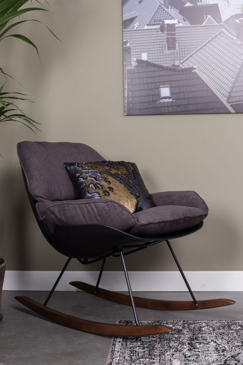 Brown Upholstered Rocking Chair | DF Rocky | DutchFurniture.com