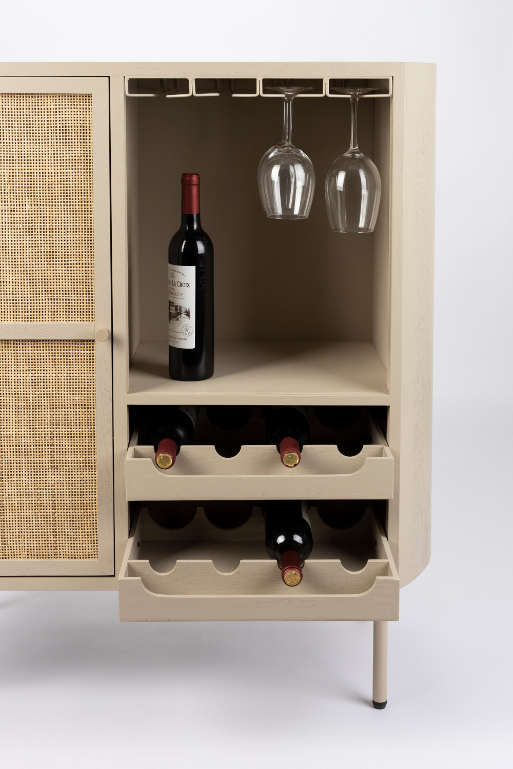 Beige Wooden Wine Cabinet | DF Amaya | Dutchfurniture.com