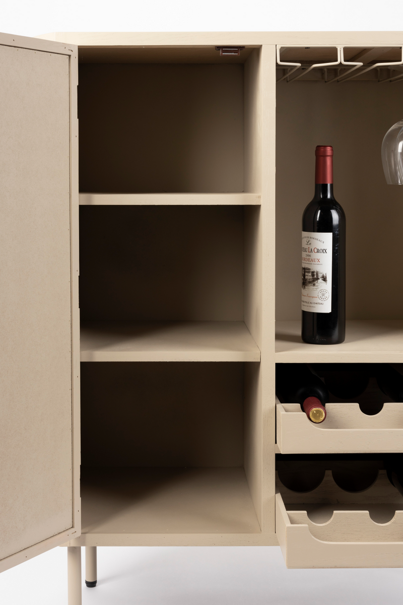 Beige Wooden Wine Cabinet | DF Amaya | Dutchfurniture.com