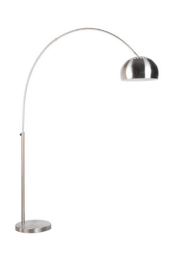 Brushed Metal Arched Floor Lamp | Zuiver Bow | Dutchfurniture.com
