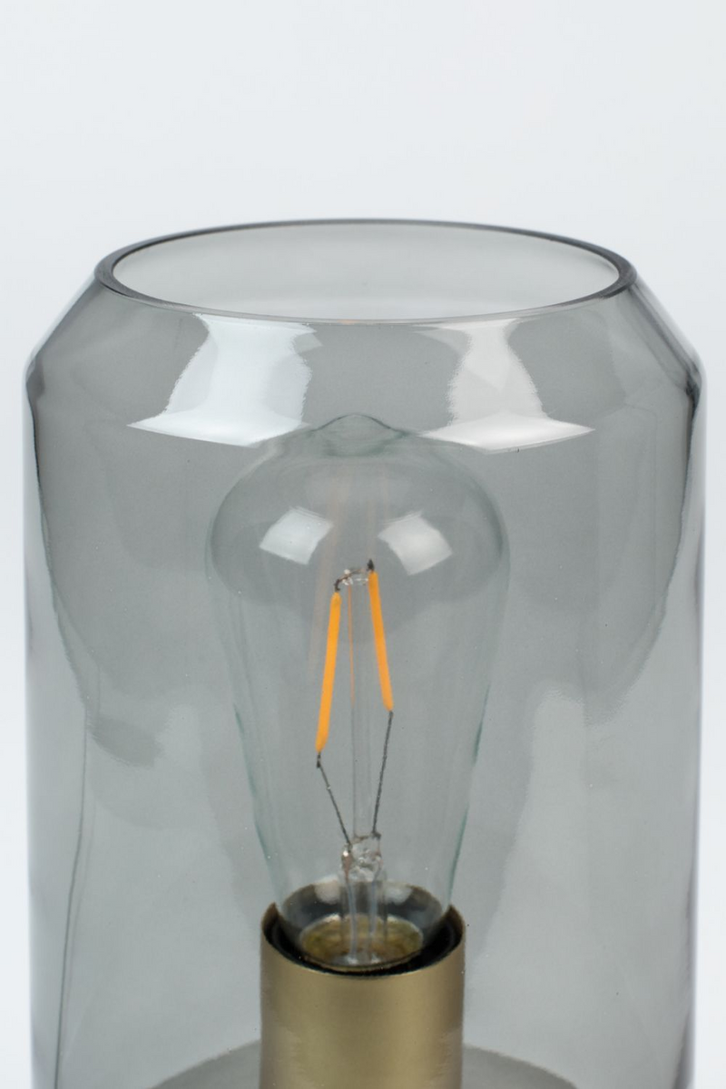 Smoke Glass Shade Table Lamp | DF Kato | Dutchfurniture.com