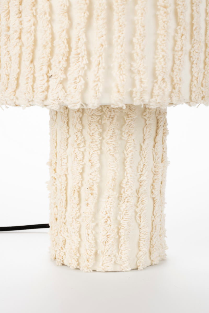White Cotton Table Lamp | DF Arjun | Dutchfurniture.com