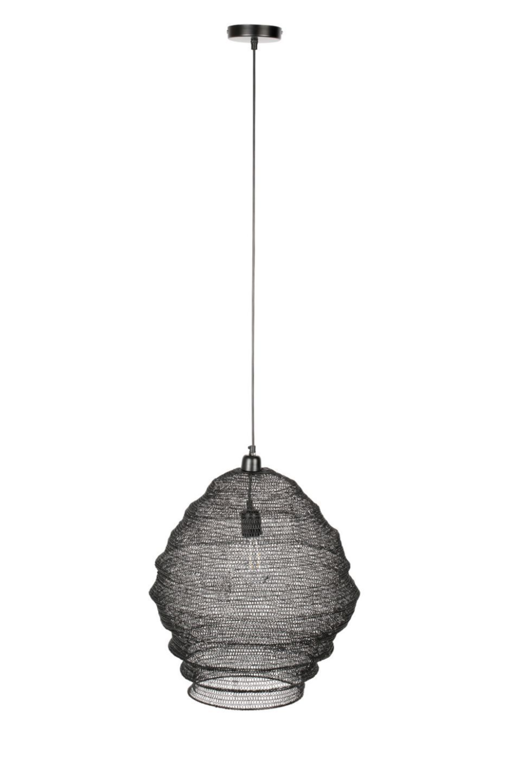 Black Iron Mesh Pendant Lamp L | DF Lena | Oroatrade.com