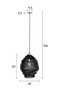 Black Iron Mesh Pendant Lamp L | DF Lena | Oroatrade.com