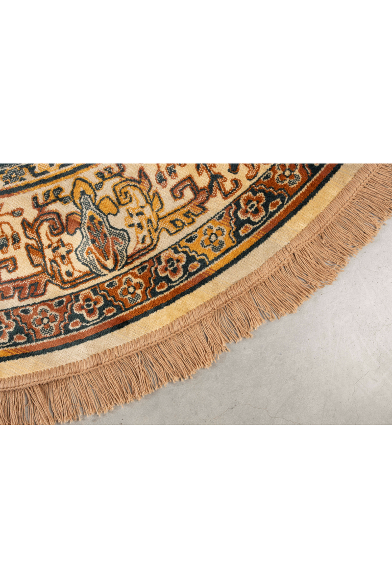 Round Beige Vintage Carpet | DF Raz | Dutchfurniture.com