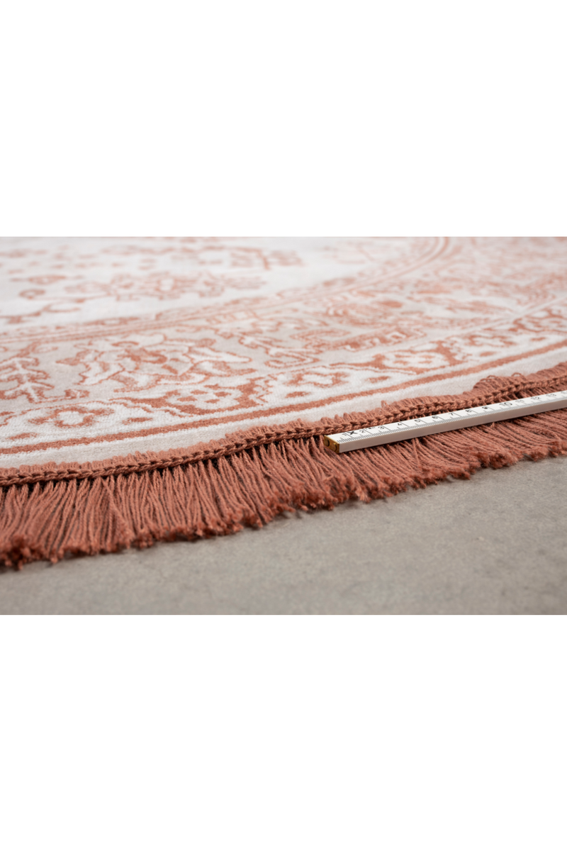 Round Fringed Carpet 5'2" | DF Reza | Dutchfurniture.com