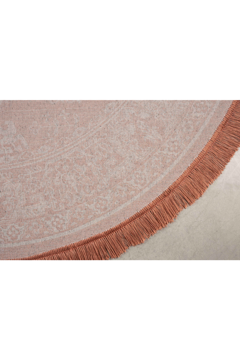 Round Fringed Carpet 5'2" | DF Reza | Dutchfurniture.com