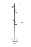 Silver Free Standing Coat Rack | DF Hooked | Dutchfurniture.com