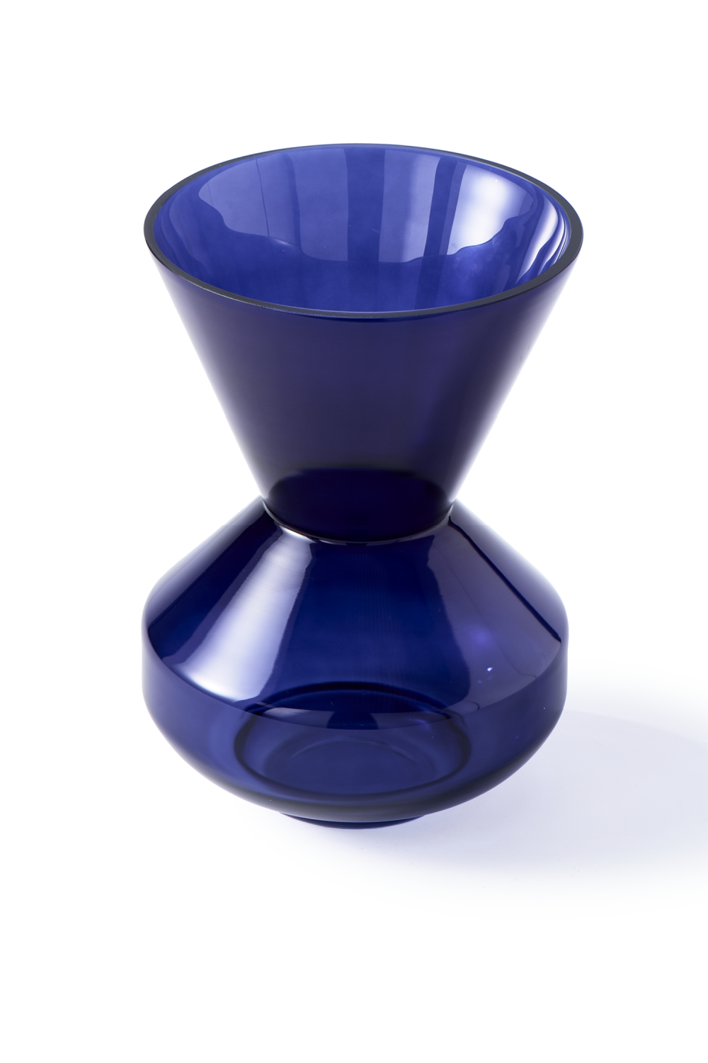 Blue Glass Conical Vase | Pols Potten Thick Neck | Dutchfurniture.com