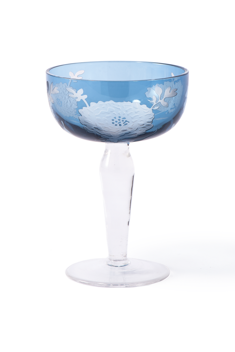 Sandblasted Multi-Colored Coupe Glass | Pols Potten Peony | Dutchfurniture.com