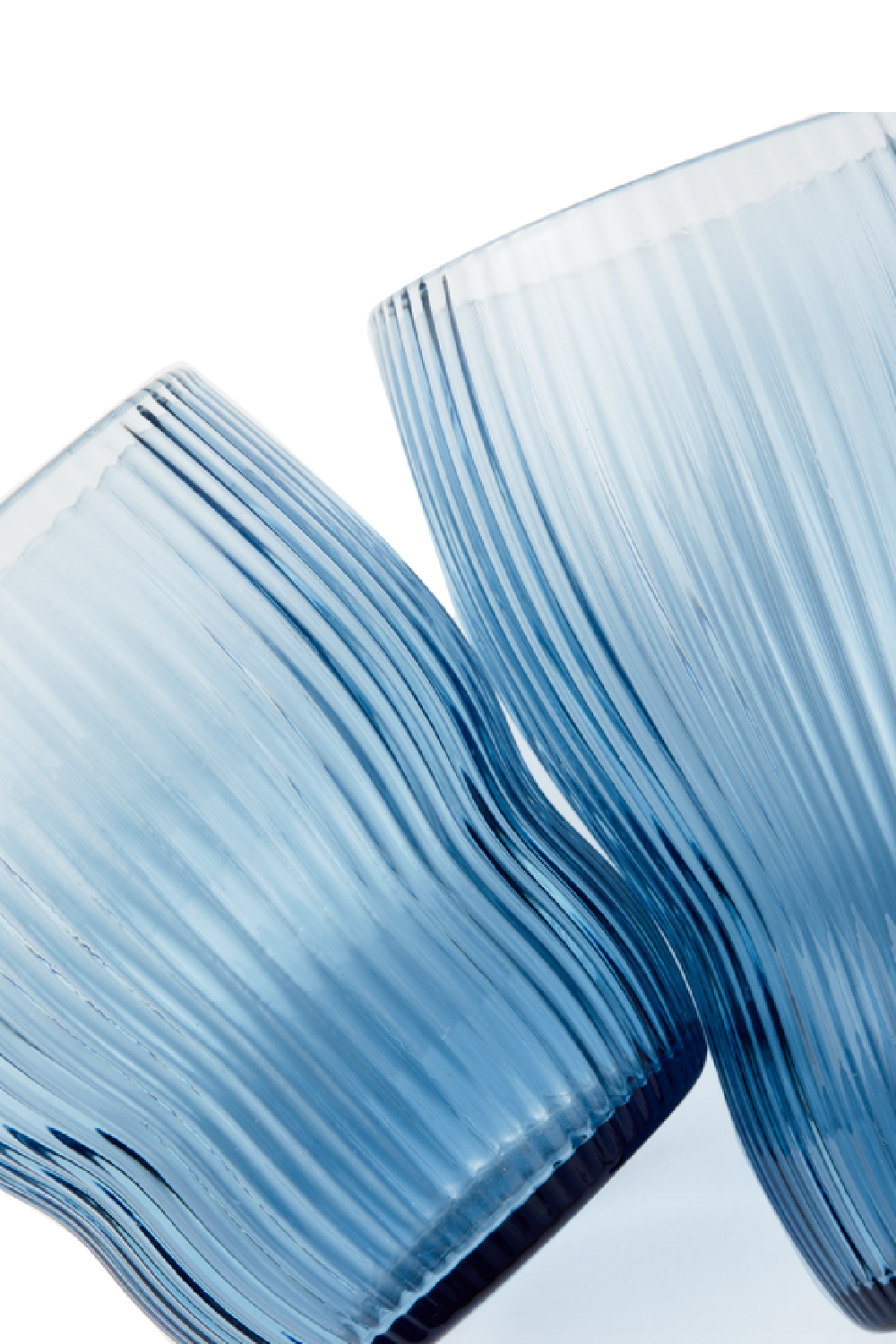 Blue Ridged Glass Tumbler | Pols Potten Pum | Dutchfurniture.com