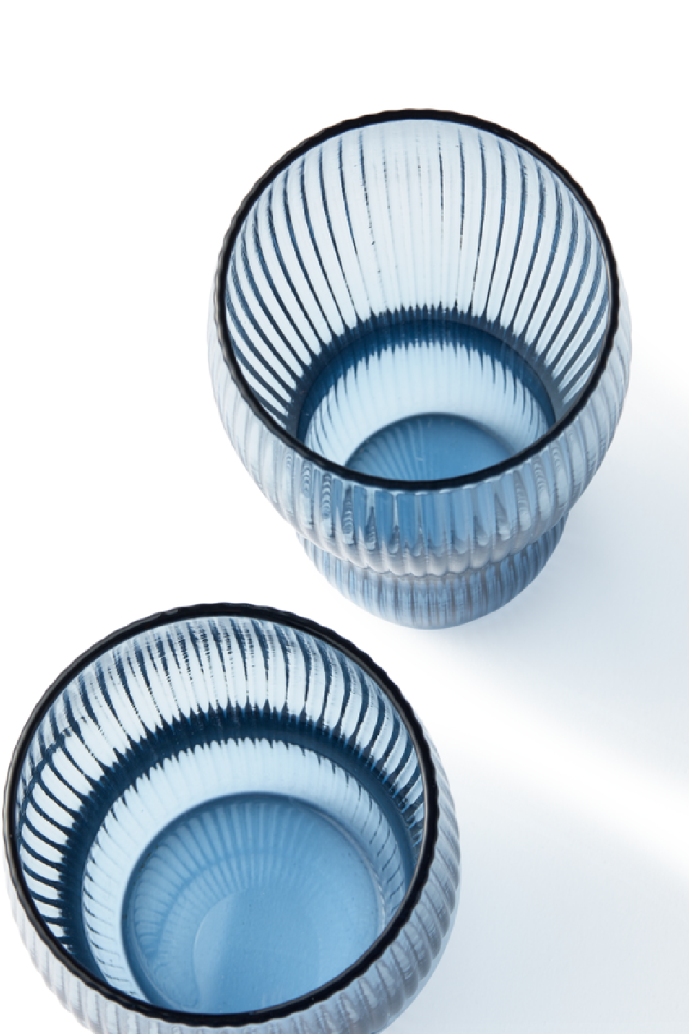 Blue Ridged Glass Tumbler | Pols Potten Pum | Dutchfurniture.com