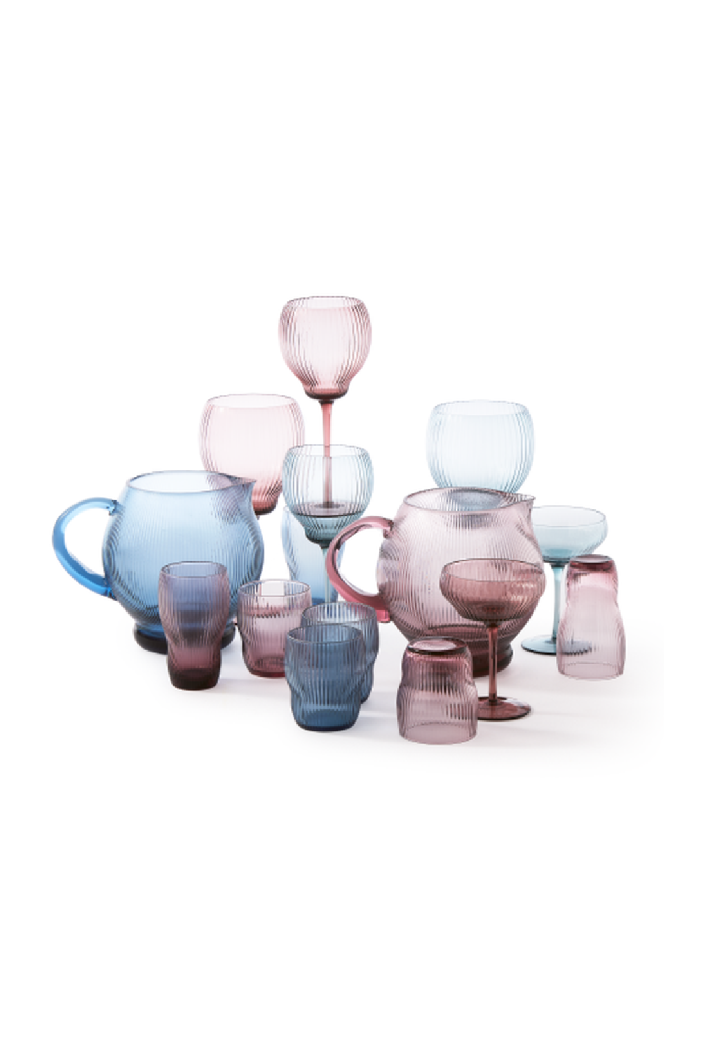 Blue Ridged Glass Longdrinks | Pols Potten Pum | Dutchfurniture.com