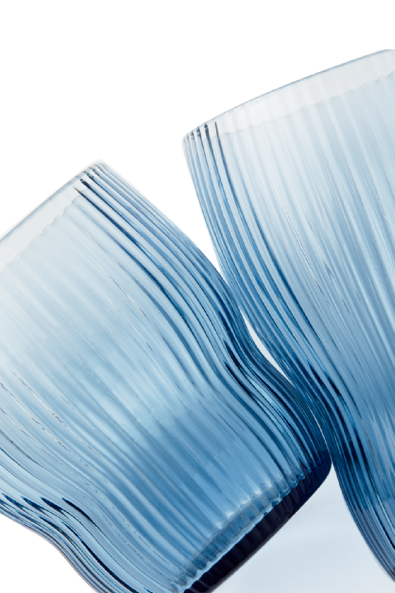 Blue Ridged Glass Longdrinks | Pols Potten Pum | Dutchfurniture.com