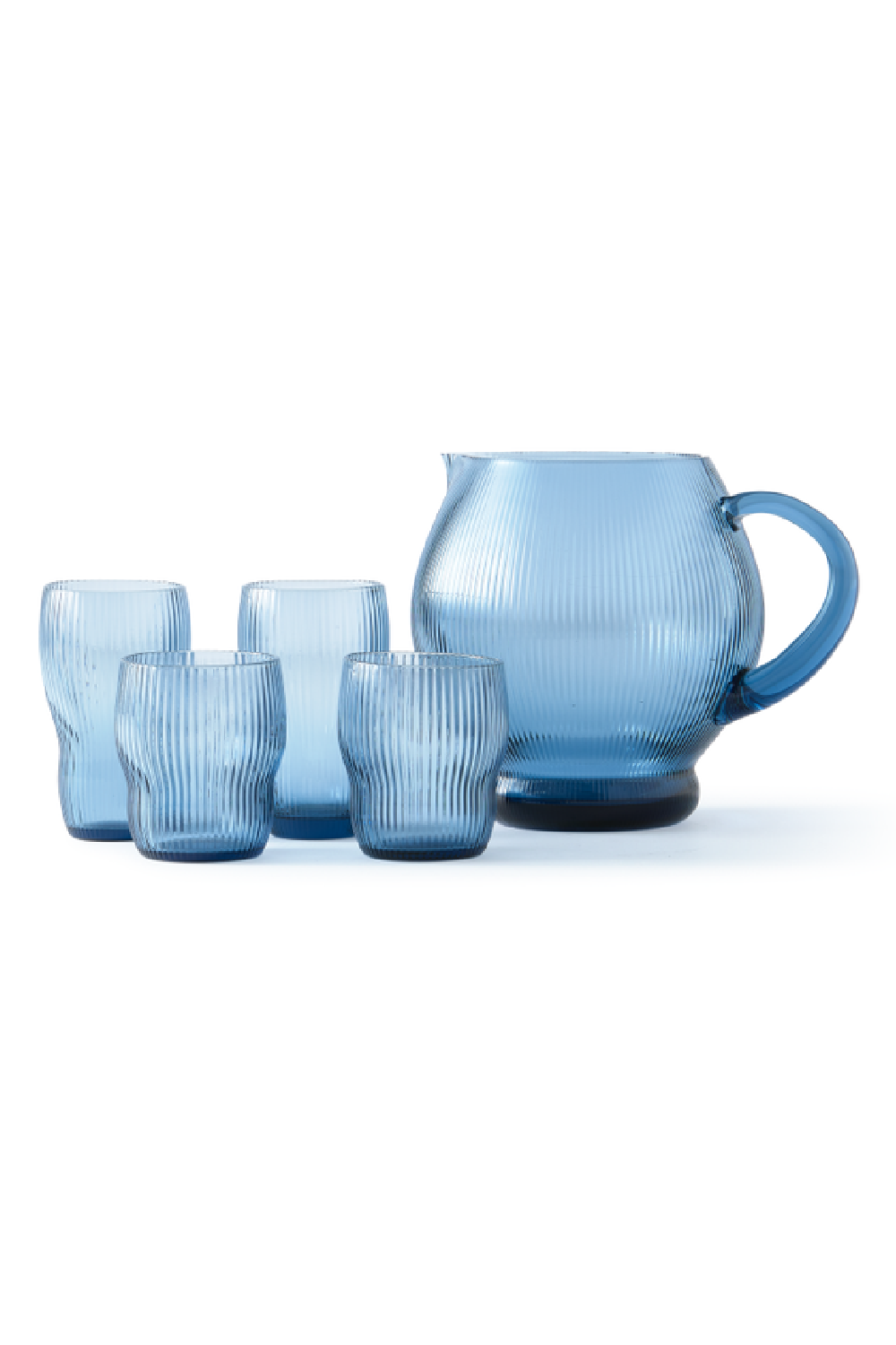 Blue Ridged Glass Longdrinks | Pols Potten Pum | Dutchfurniture.com