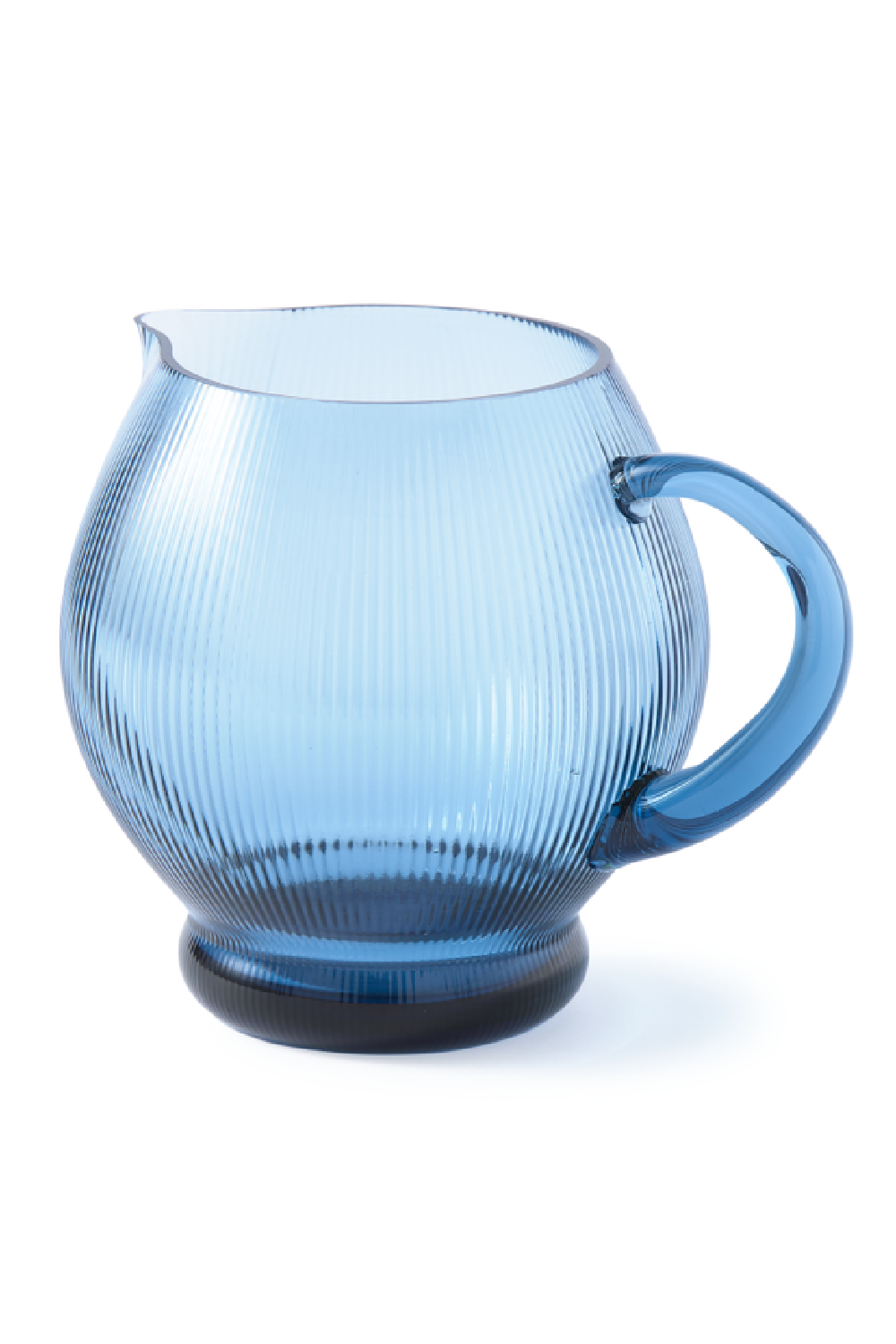 Blue Ridged Glass Pitcher | Pols Potten Pum | Dutchfurniture.com