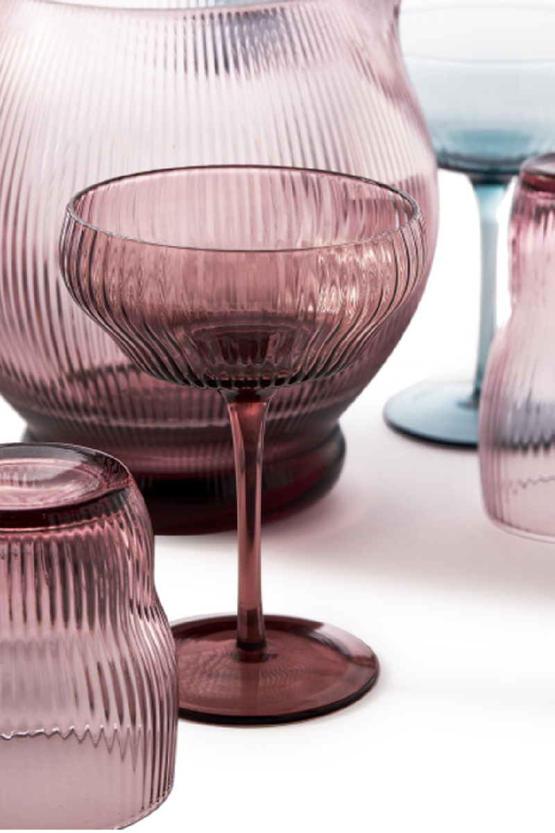 Purple Ridged Glass Longdrinks | Pols Potten Pum | Dutchfurniture.com