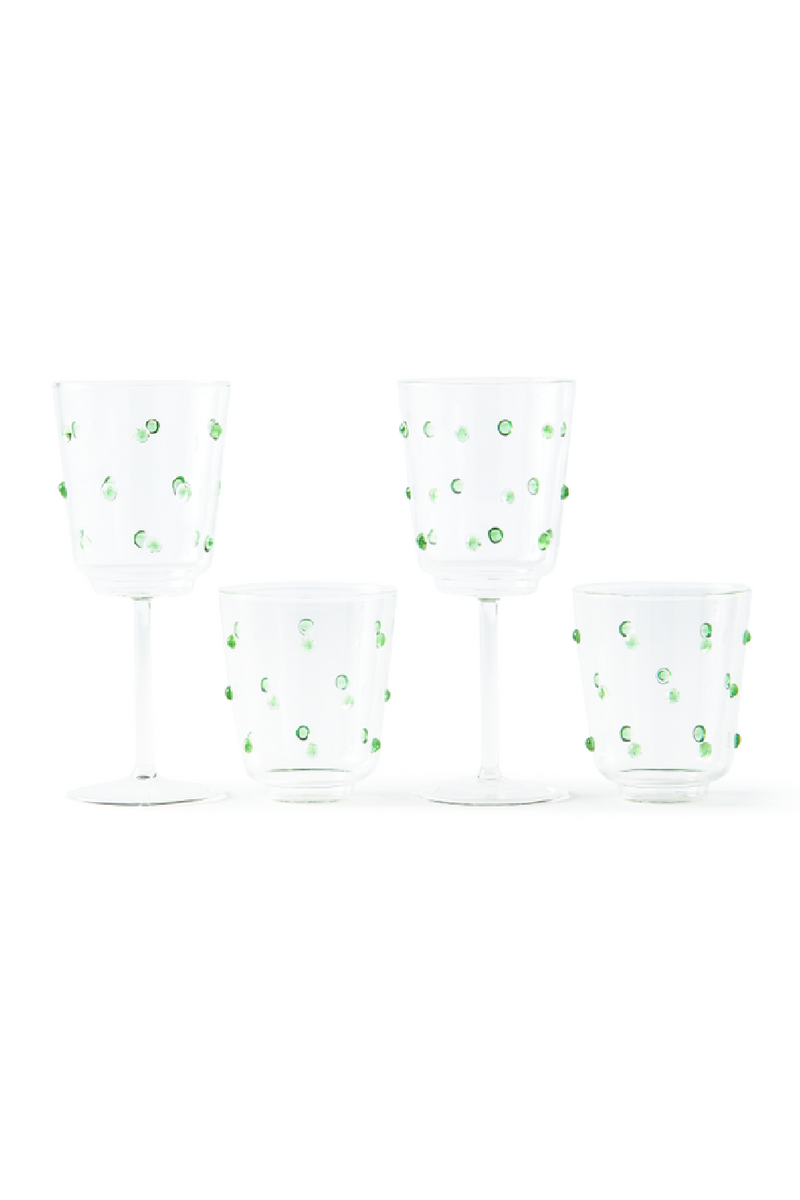 Green Dotted Wine Glass | Pols Potten Nob | Dutchfurniture.com
