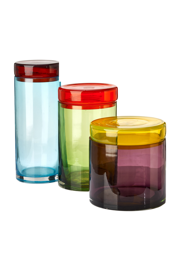 Multi-Colored Glass Caps and Jars | Pols Potten | Dutchfurniture.com