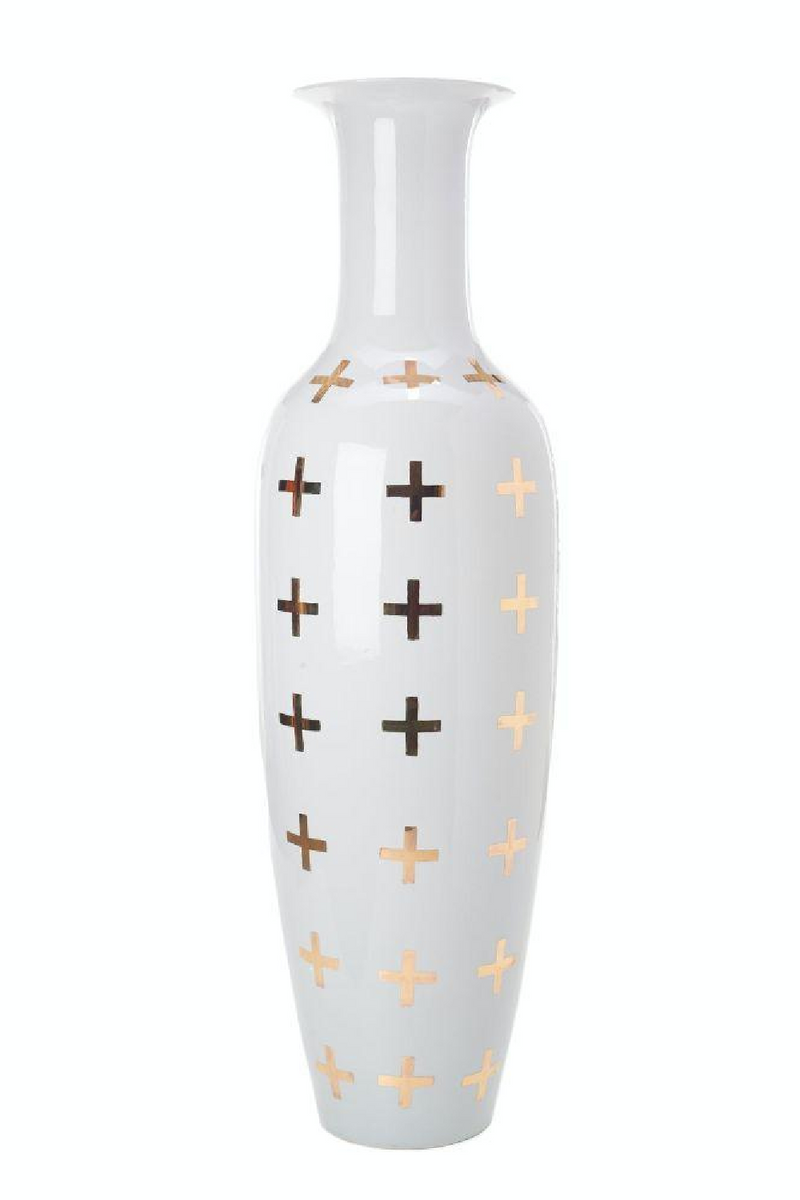 Decorative Porcelain Vase | Pols Potten Cross Gold | Oroatrade.com