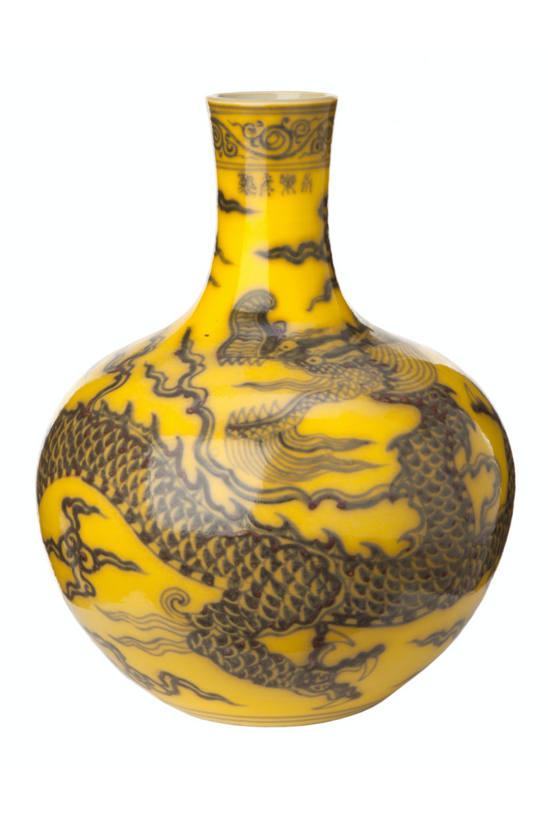 Handpainted Decorative Vase | Pols Potten Yellow Dragon | Oroatrade.com