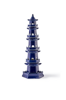 Blue Porcelain Architectural Vase | Pols Potten Pagoda | Dutchfurniture.com
