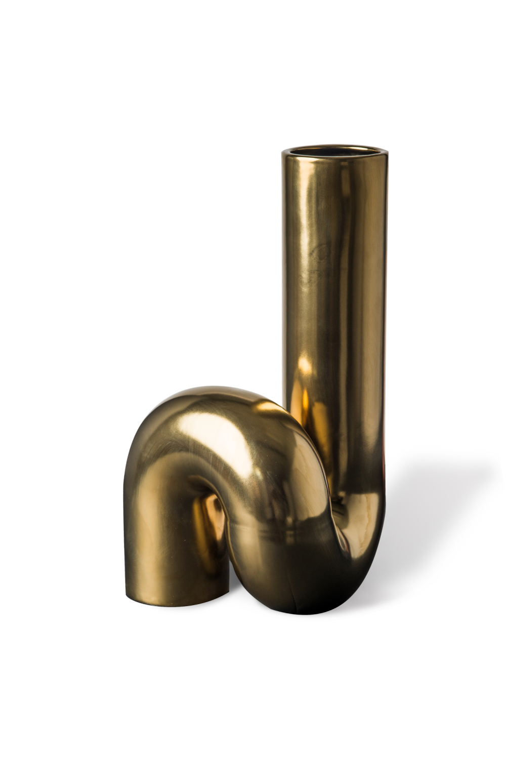 Gold Ceramic Modern Vase | Pols Potten Yourtube | Dutchfurniture.com