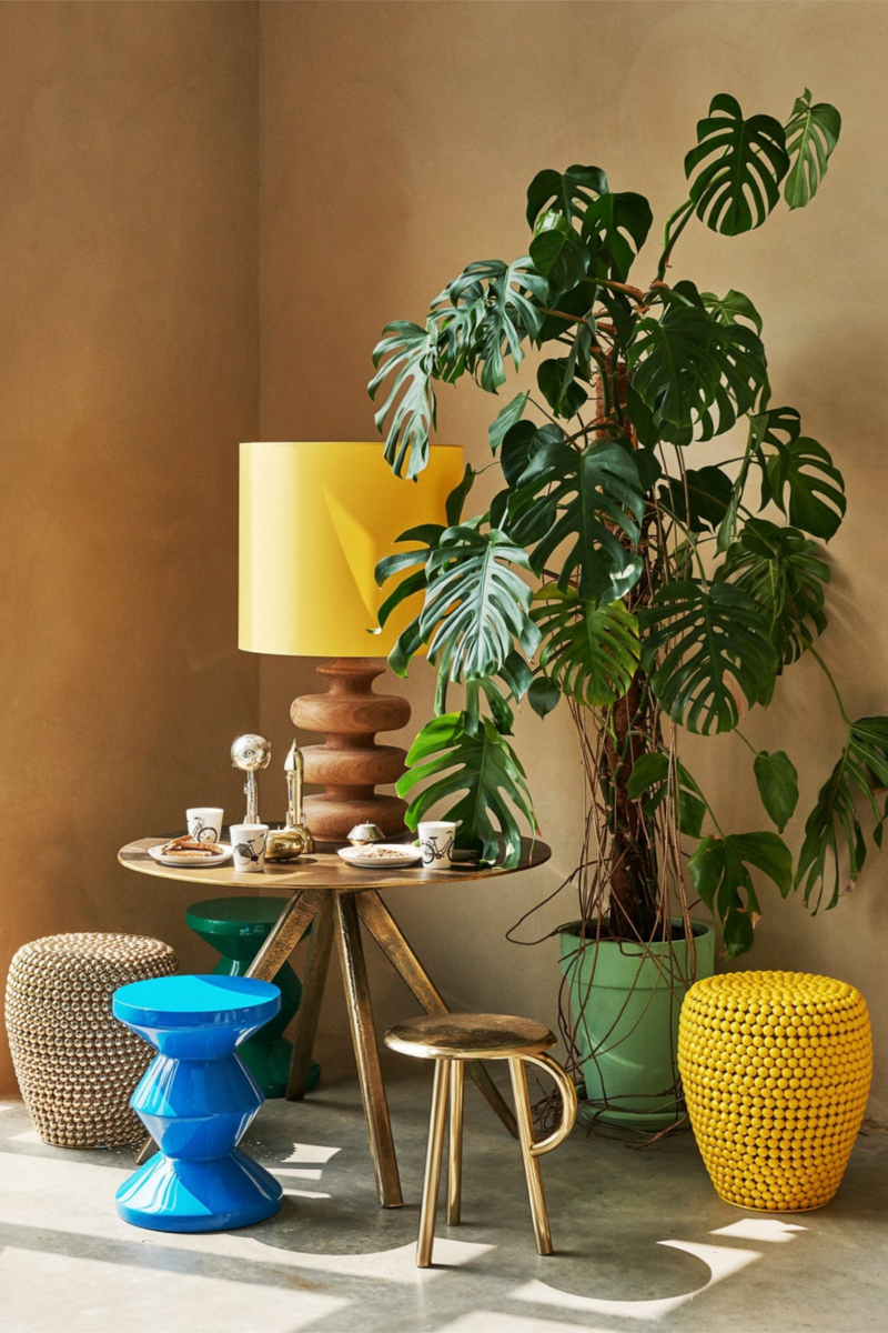 Yellow Accent Stool | Pols Potten Dot | Oroatrade.com