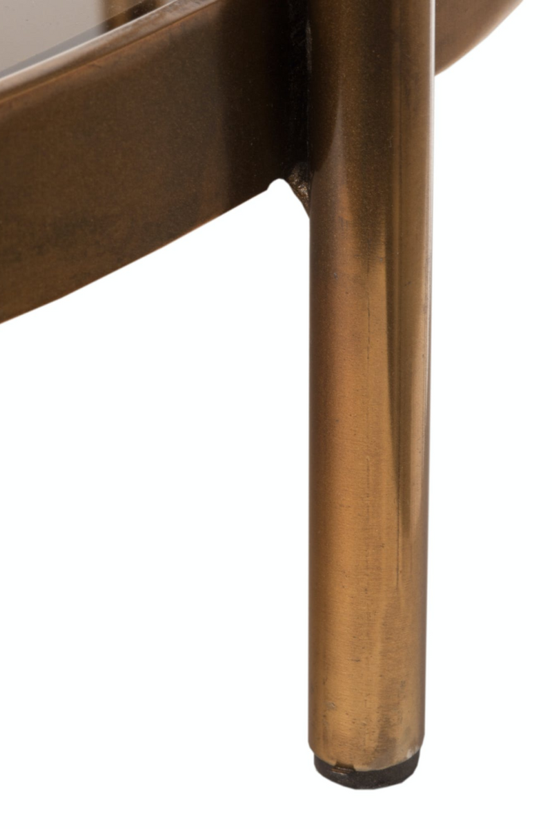Round Glass 2-Shelf Coffee Table | Pols Potten Amber | Oroatrade.com