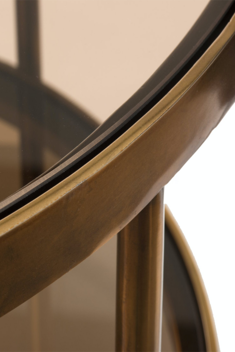 Round Glass 2-Shelf Coffee Table | Pols Potten Amber | Oroatrade.com