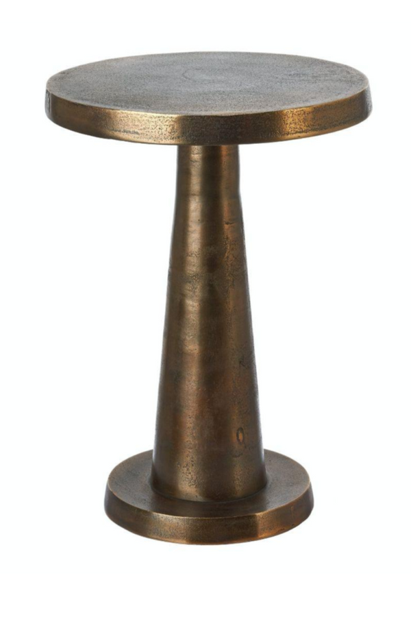 Round Antique Brass Side Table | Pols Potten Toot Low | DutchFurniture.com