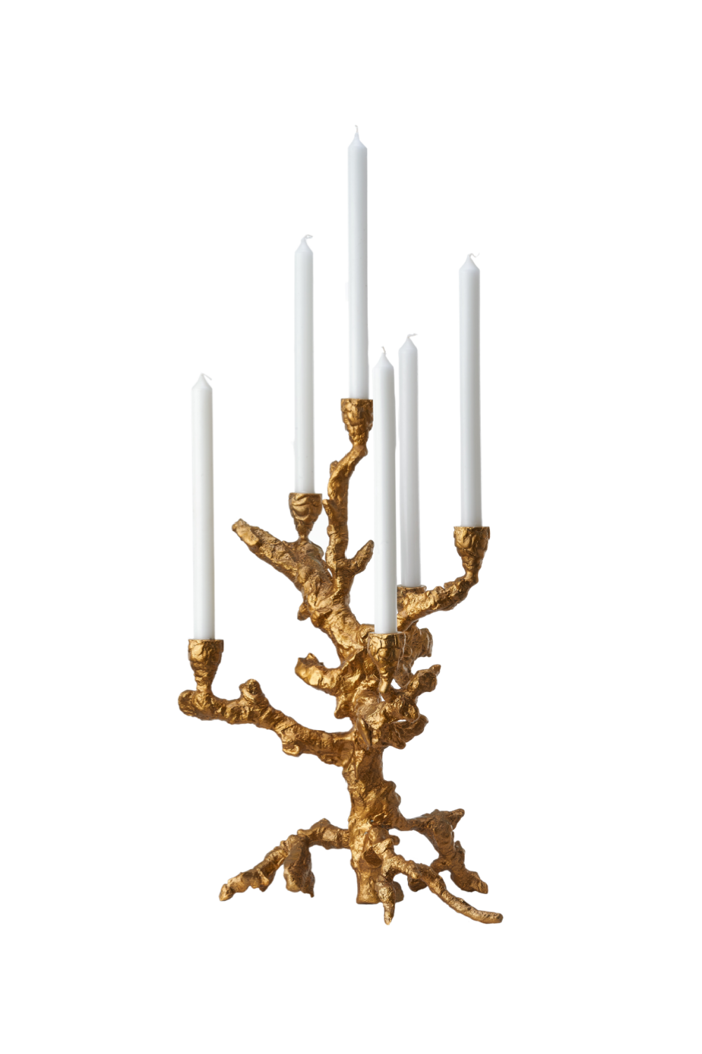 Gold Aluminum Candle Holder L | Pols Potten Apple Tree | Dutchfurniture.com